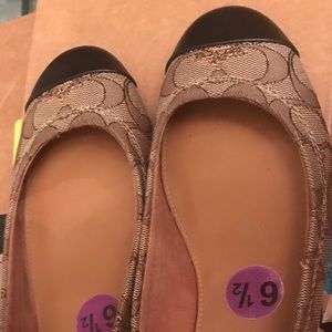 Coach brown flats